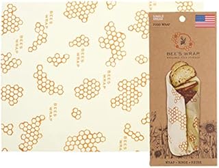 Bee's Wrap - Large Bread Wrap - Made in The USA with Certified Organic Cotton - Plastic and Silicone Free - Reusable Eco Friendly Beeswax Food Wraps