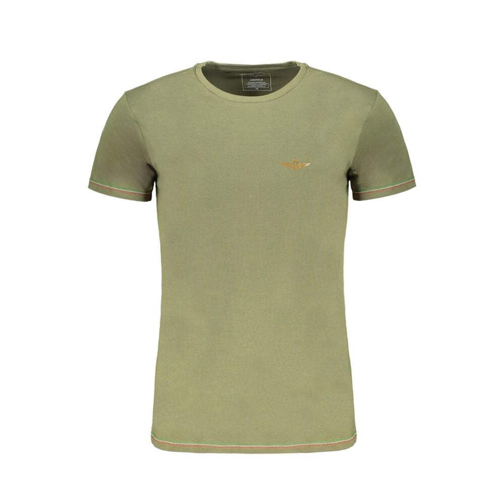 Aeronautica Militare Men's Green Crew Neck Tshirt - T-Shirts - L - Tops