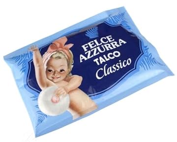 Felce Azzurra - Talco in Polvere Profumato Classico in Busta, Assorbente, Rinfrescante, Lenitivo per Adulti, Bambini e Bagnetto Neonato, Formula 100% Naturale per Pelle Morbida Asciutta, Bustina 100gr