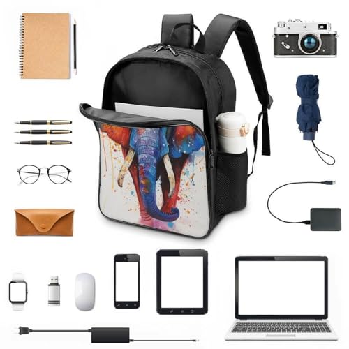 Mochila infantil de elefante 3D impermeable y ajustable para niños de guardería 4