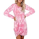 Frimuoy Bodycon Kleid Ballkleid Rundhalsausschnitt Winterkleider Sexy Hoch Taille Cocktailkleid Wickelkleid Damen Brautkleid