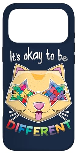 It's Okay To Be different Cat �p�Y�� ���ǌ[�� �X�}�z�P�[�X iPhone 17 Pro Max �p