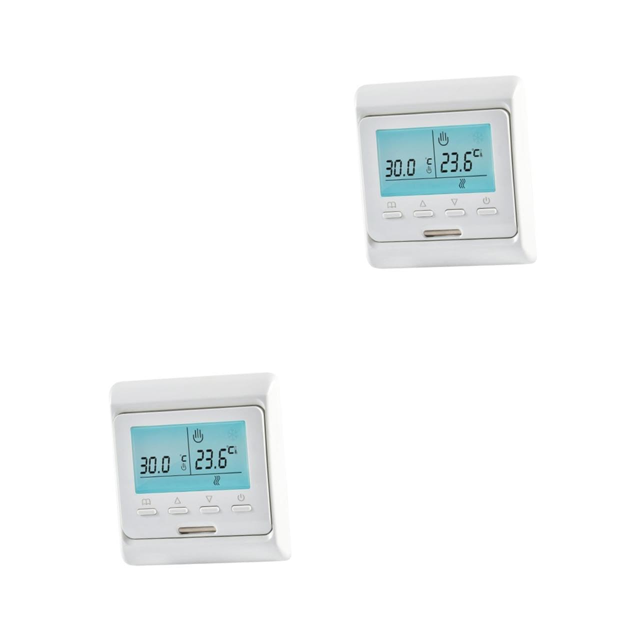 POPETPOP 2pezzi Termostato Elettrico Programmabile Lcd Per Riscaldamento Pavimento Controllo Digitale Per Ambienti Residenziali e Commerciali Vh