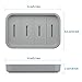 AmazerBath Plastic Square Soap Dish, Bar Soap Holder for Shower Bathroom, Kitchen - 2 Pack, Grey