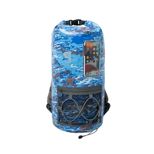 geckobrands Hydroner 20L Bolsa seca impermeable mochila – Bolsa ligera con cierre enrollable y funda transparente para teléfono para actividades al aire libre miniatura 1