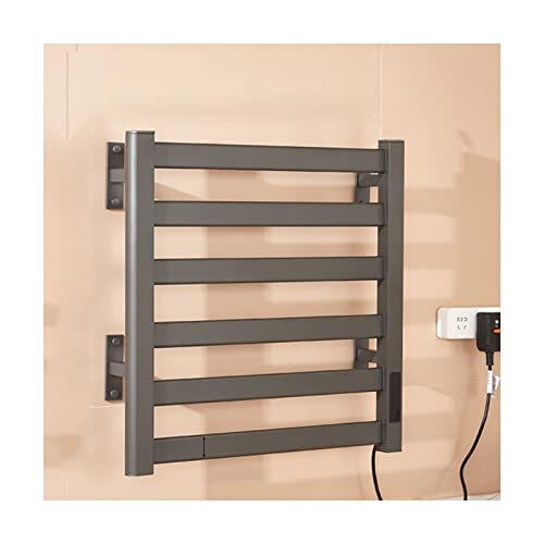 WQPMNYG Secador de Toallas eléctrico Inteligente con Temporizador, 130 W, Control de Temperatura, 530 mm x 590 mm x 90 mm (Izquierda)