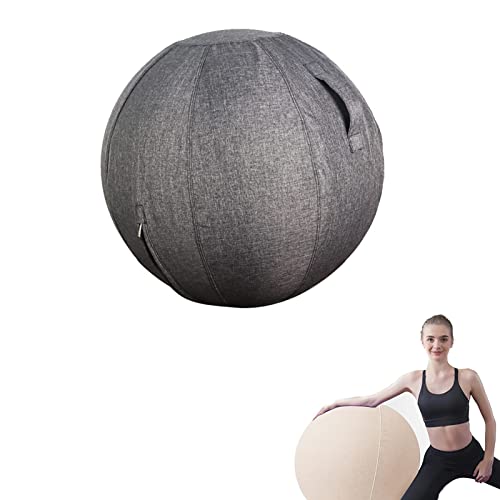 HOLPPO Yoga Ball Abdeckung mit Praktischen Tragegriffen, Faltbare, Langlebige Ball Abdeckung,Gymnastikball Bezug für Sitzball Stuhl Bürogebrauch (Color : Dark Gray, Größe : 75cm) Cover