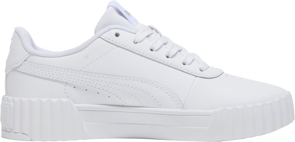 Puma - Juniors Carina 3.0 Charm Shoes, Color White/White/Silver, Size: 7 M US Big Kid