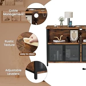 Awqmretrosideboardbuffetcabinetwithpoweroutletusbportindustrialwoodfarmhousecoffeebarcabinetwithstorageconsoletableforkitchendiningroomlivingroomhallwayorentrance Urban Country Home Decor Awqm retro sideboard buffet cabinet with power outlet usb port industrial wood farmhouse coffee bar cabinet with storage console table for kitchen dining room living room hallway or entrance urban country home decor