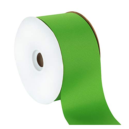 Berwick Zipperstop Offray Grosgrain Craft Ribbon, 3-Inch Wide by 50-Yard Spool, Apple Green, 3"ch x 50 Yard