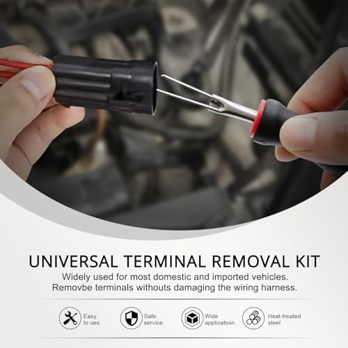 Image of YSTOOL Terminal Release Kit, Universal Wire Connector Removal Pin Extractor Release Tool 23 PCS Set for American Domestic and Imported Vehicles