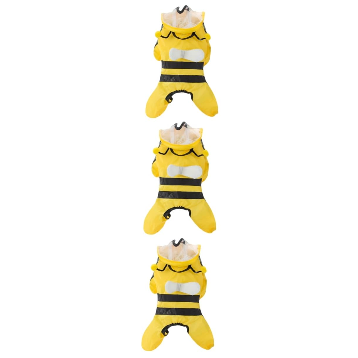 FRCOLOR 3pièces Manteau De Pluie pour Chien Abeille Veste à Capuche Imperméable pour Animaux De Compagnie Vêtements De Pluie Pratiques Et Stylés pour Chiens De Moyenne Et Petite