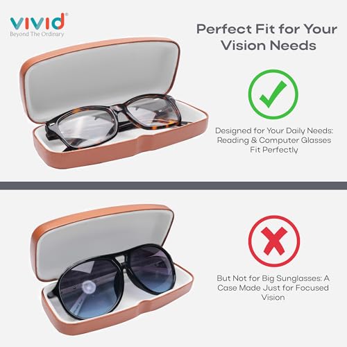 Image of VIVID Vision Unisex Adult Eyewear Specs Case Cover | Screw Driver | Free Cloth | Protect Eye Glasses | Chashma Dibbi | Spectacle Box | HINGE-SPRING | Metal | 3 IN 1