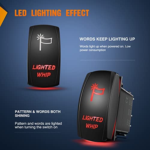 Snapklik.com : Nilight Lighted Whip Rocker Switch Led Light Bar Switch ...