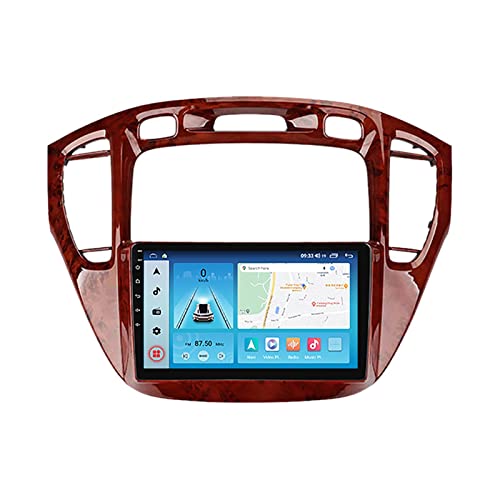 9 Pulgadas Android 11 Estéreo de Automóvil Bluetooth para Toyota Highlander 2001-2007 Incorporado CarPlay Soporte Android Auto GPS Sat Nav WiFi 4G Mirror-Link Cover