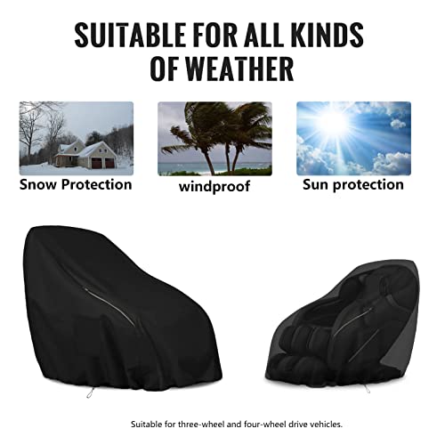 Sokingcover Full Body Shiatsu Massage Chair Cover Universal Dust Protection Cover, 59 X 39 X 55 Inches With Zipper And Storage Pocket Waterproofmassage Chair Cover,Black #TOP3