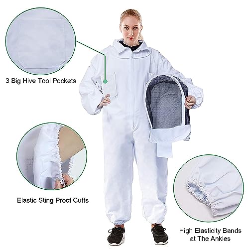 Tonahutu JH210528 Professional Beekeeping Suit Outfit Apiarist Full Body Suit Beekeeping Jacket thumb #1