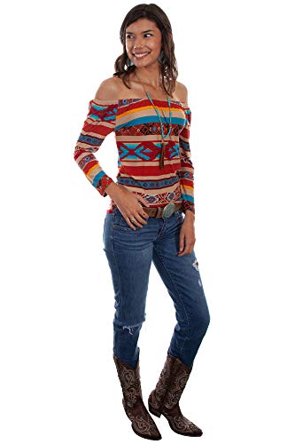 Scully Serape 3/4 Sleeve Top Multi LG