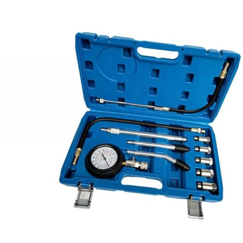 FACAIIO Testeur de compression rapide pour cylindre de moteur 300 PSI avec adaptateur complet 18 mm, 14 mm, 12 mm, 10 mm, 16 mm pour réparation automobile