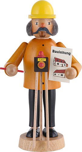 Dregeno Seiffen German Incense Smoker Construction Manager - 17cm / 7 inch - Authentic German Erzgebirge Smokers