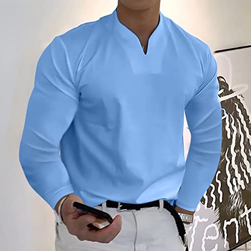 Men's Turtleneck Sweater Knitted Men Basic Lightweight Long Sleeve Pullover Turtleneck T-Shirt Hipster Tops Tees #TOP2
