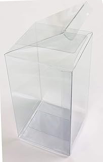 Durapak Supplies 50 PCS 3x3x6 Inches - Tuck Top Clear Plastic PVC Boxes for Party Favor Wedding Favor, retail products packaging and display