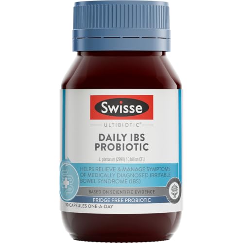 Swisse Ultibiotic Daily IBS Probiotic | Helps Relieve and Manage Symptoms of IBS | 30 Capsules