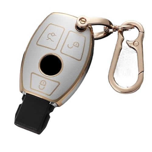 ピンク TPU キーケース カバー シェル フォブ W204 W463 W176 W251 W205 A200 A260 ACRG クラス GLA CLA GLK GLC CLS 対応(Golden SetA)