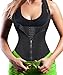 Eleady Women's Underbust Corset Waist Trainer Cincher Steel Boned Body Shaper Vest with Adjustable Straps (L, Black)