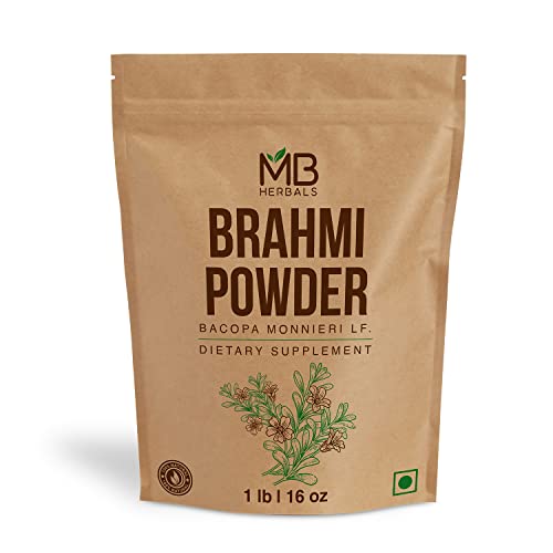 MB Herbals Pure Brahmi Powder 454g | 1 LB | Bacopa Powder | For Hair Care