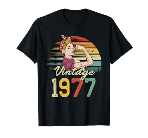 47 Años Edición Limitada 1977 Vintage 47 Cumpleaños Mujeres Camiseta