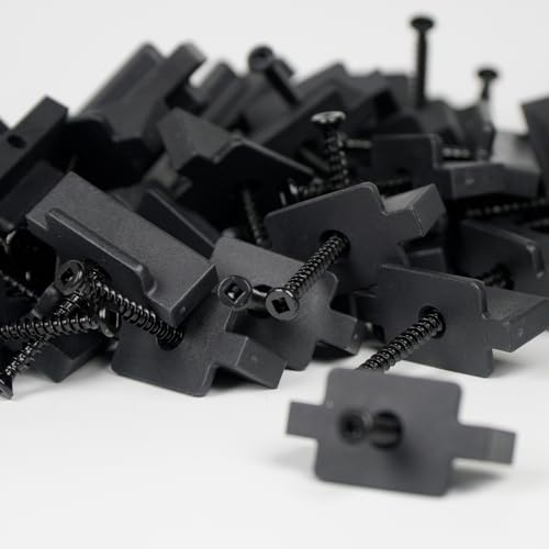 Wqinjk SQUARE-001 250-Pack Hidden Deck Fasteners Hidden Fastener Deck Clips Universal Nylon Clips Decking Fasteners Preloaded thumb #2