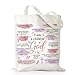 RNYJJ Baptism Gifts for Girl Women, I am A Child of God Canvas Tote Bag, Christening Communion Gifts for Granddaughter Christian Religious Inspirational
