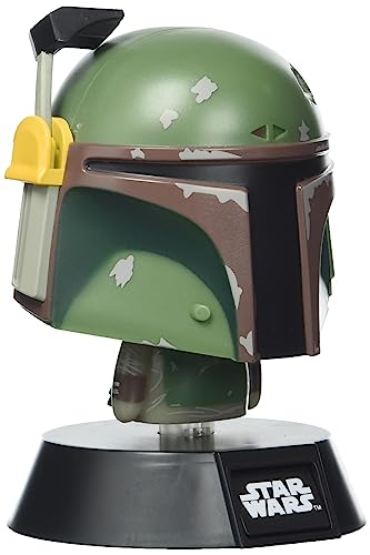 Paladone Star Wars Bobba Fett 3D Icon BDP | Carácter icónico Oficial de Disney Mandalorian | Empire Strikes Back | Luz Nocturna Brillante o lámpara de Escritorio, Verde