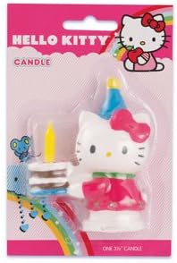 HELLO KITTY Cat Sanrio Happy Birthday Party Cake Topper Decoration Candle