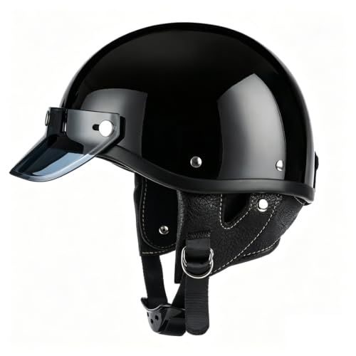 Casco de Motociclista Transpirable y Ligero con Capa de Cara Abierta Confortable