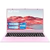 Computadora portátil para estudiantes FHD de 15.6″, DDR5 de 12 GB, SSD de 512 GB, N150 de cuatro núcleos (ritmo a i3-1115G4, hasta 3.6 GHz), WiFi 6, Bluetooth 5.2, rosa
