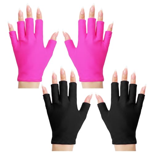 2 Pairs UV Gloves for Gel Nail...