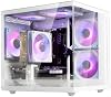 PC Gamer Preconstruido suevery Ryzen7 Blanco | AMD Ryzen 7 (8 Núcleos 16 Hilos Hasta 4.2G) NVIDIA RTX 3050 6GB GDDR6 16GB DDR4 RAM 512GB NVMe SSD Torre Gamer Bundle 2