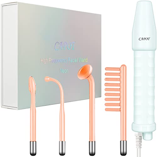 Capot High Frequency Facial Wand Portable Handheld High Frequency Facial Machine With 4 Different Neon Tubes #TOP2