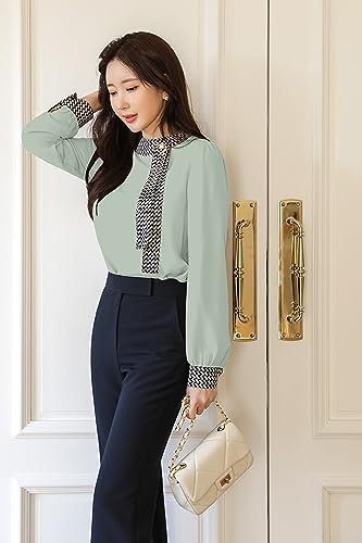 Image of GG Style Women Western Printed Cuff Collar Tops