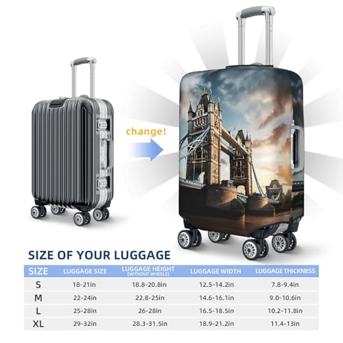 Housse de bagage extensible L motif Londres pour valise souple