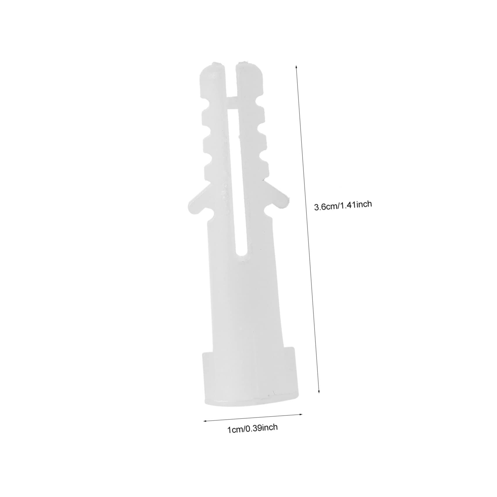 SOLUSTRE Self Drilling Ribbed Anchor Wall Expansion Tube 200pcs Plastic Expansion Bolt Wall Plug