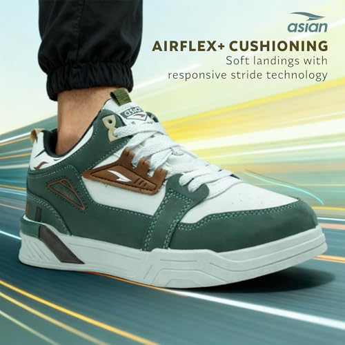 Image of ASIAN Men CHICAGO-11 Stylish Casual Mid Top Sneakers and Trendy Shoes with Laces for Men & Boys | Perfect for Wearing to Outings, and Comfortable All-Day Use, Stylish and Durable