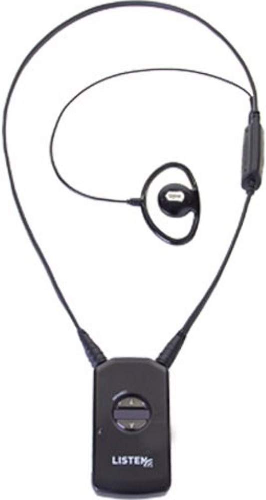 ListenTechnologies LR-4200-IR-P1 Intelligent DSP IR Receiver Package 1; Includes: (1) LR-4200-IR Intelligent DSP IR Receiver, (1) LA-430 Ear Phone/Neck Loop Lanyard and (1) LA-401 Ear Speaker