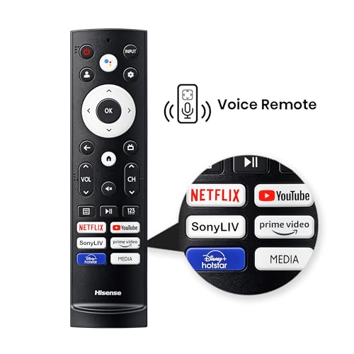 Image of Hisense 164 cm (65 inches) 4K Ultra HD Smart QLED Google TV 65U6K (Grey)