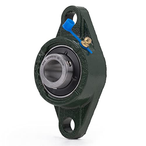 Image of XIKE 2 Pcs UCFL203-11 Bore 11 /16 inch Pillow Block Flange Mounted Ball Bearings.