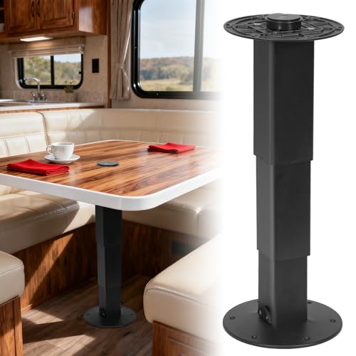 Heavy Duty RV Telescopic Table Pedestal with Gas Lift Adjustable Pneumatic Aluminum Alloy Table Legs for Tatami RV Motorhome Yacht