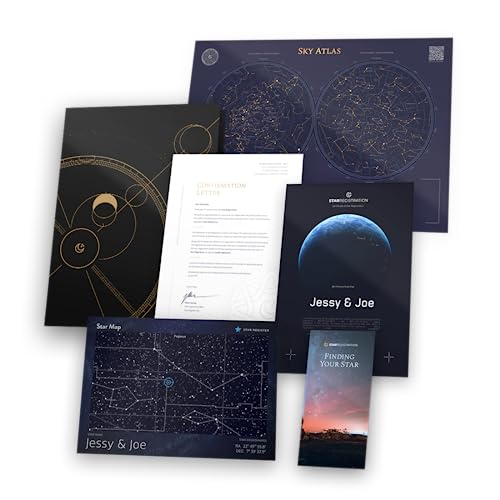 Personalized Star Gift Set – Name a Star with Certificate & Sky Map – Perfect for Memorials, Anniversaries, and Special Occasions (Earth Design)