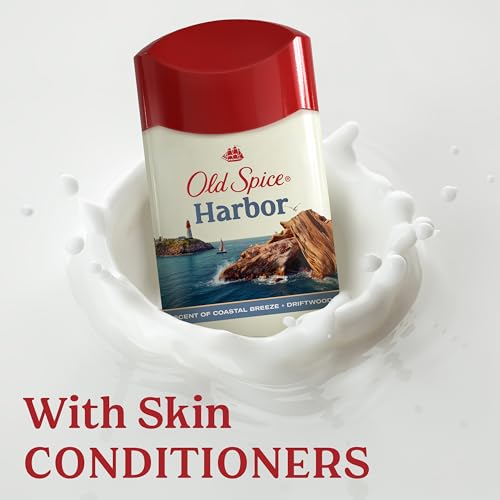 Image of Old Spice Antiperspirant & Deodorant for Men, 24 /7 Sweat & Odor Protection, 24 /7 Freshness with Long Lasting Scent, Gentle on Skin, Dry Feel, Harbor with Coastal Breeze Scent, 2.6 oz (Pack of 3)